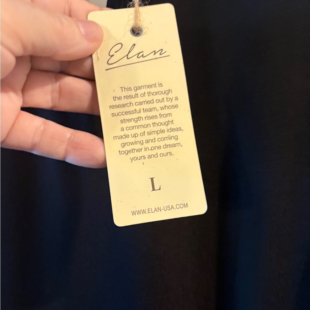NWT Elan Black Keyhole Dark Romantic Gothic Minimalist Mini Dress Size Large - Picture 7 of 15